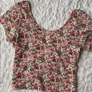 LA Hearts flower crop top